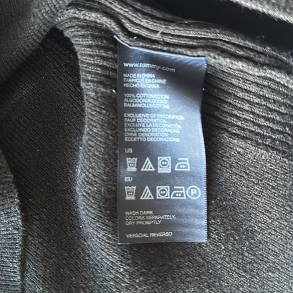 It is brand new small,neck zip up, sweater by Tommy Hilfiger.The color is black. - Picture 5 of 5